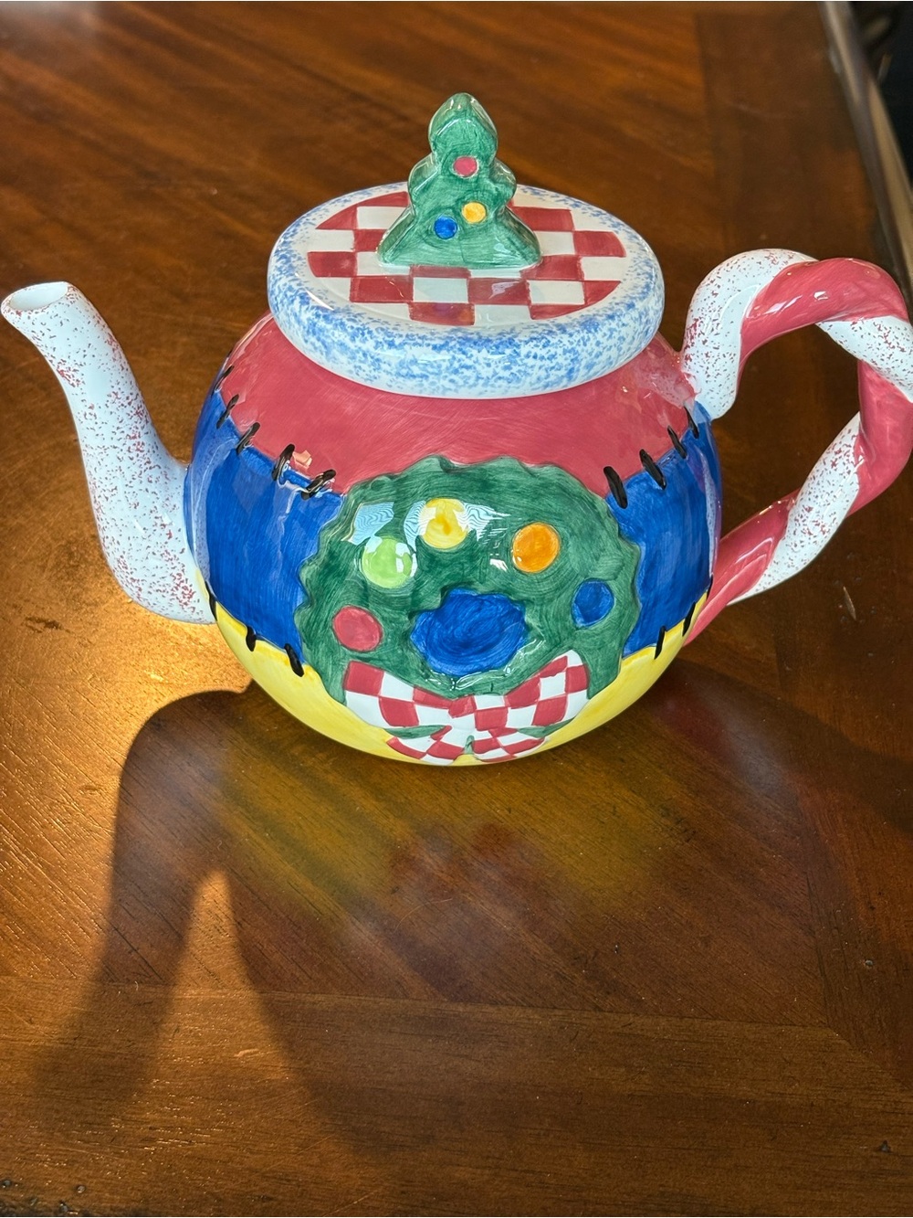 Vintage 1996 Lotus Ceramic Candy Jar Teapot in excellent condition!